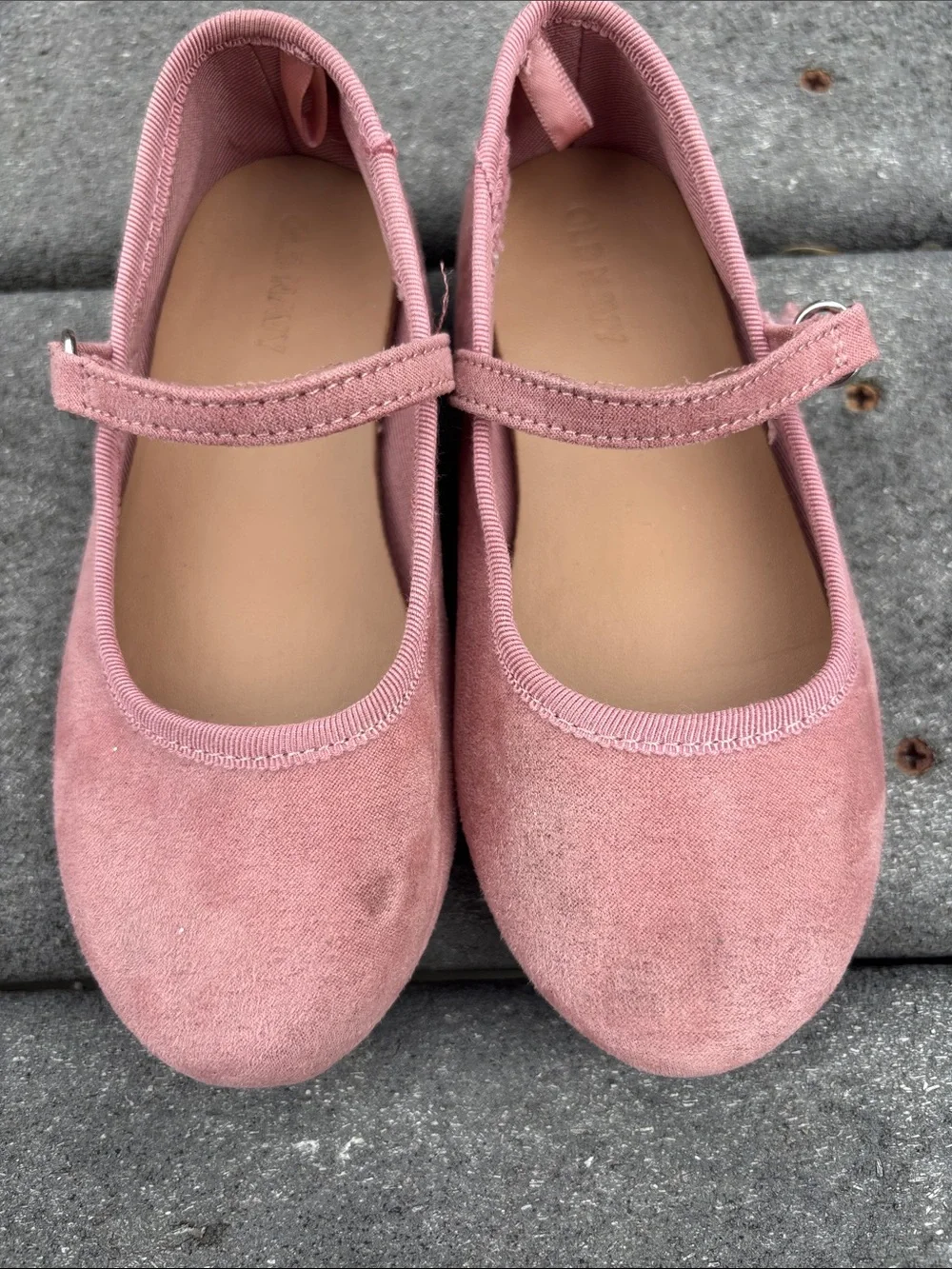 Old Navy Girls' Light Pink Mary Jane Shoes, Ballet Flats, Cute, Size Toddler 9